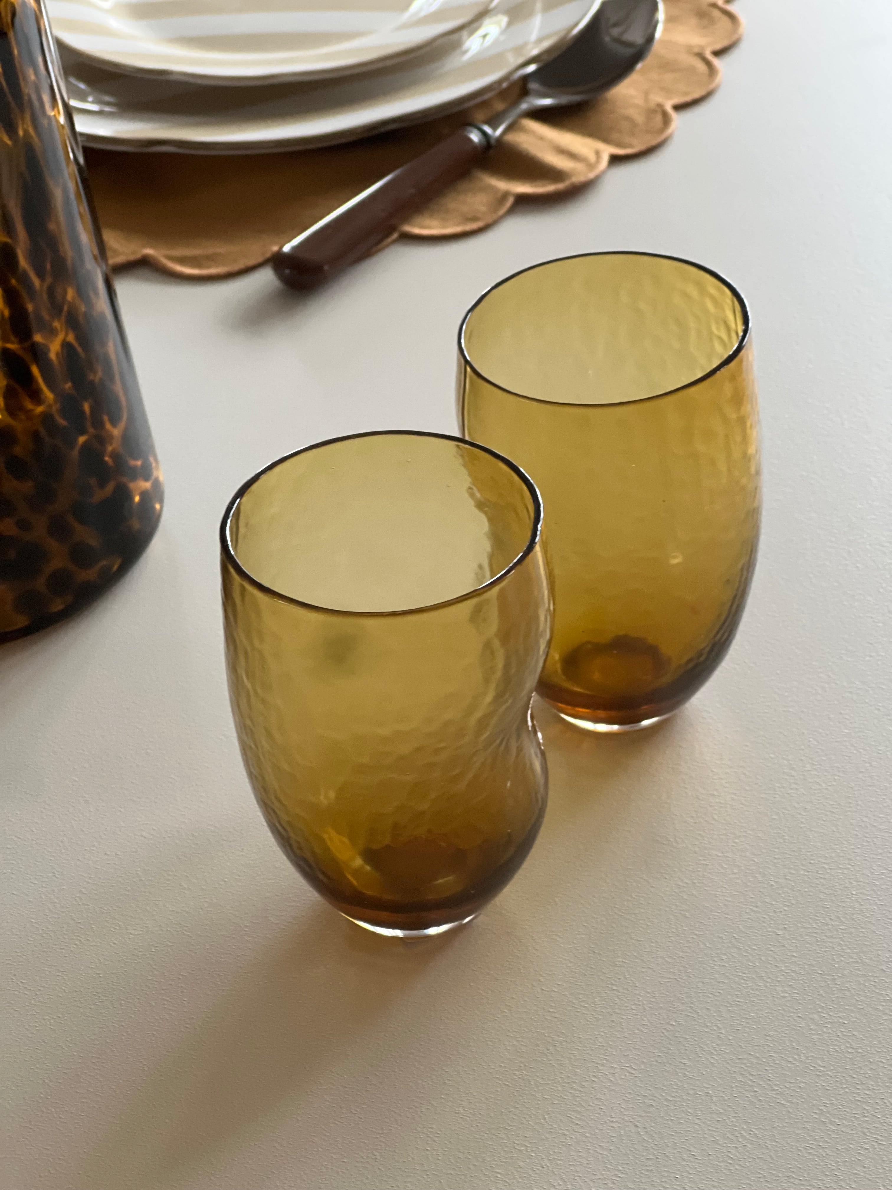 Set de 6 gobelets ambrée