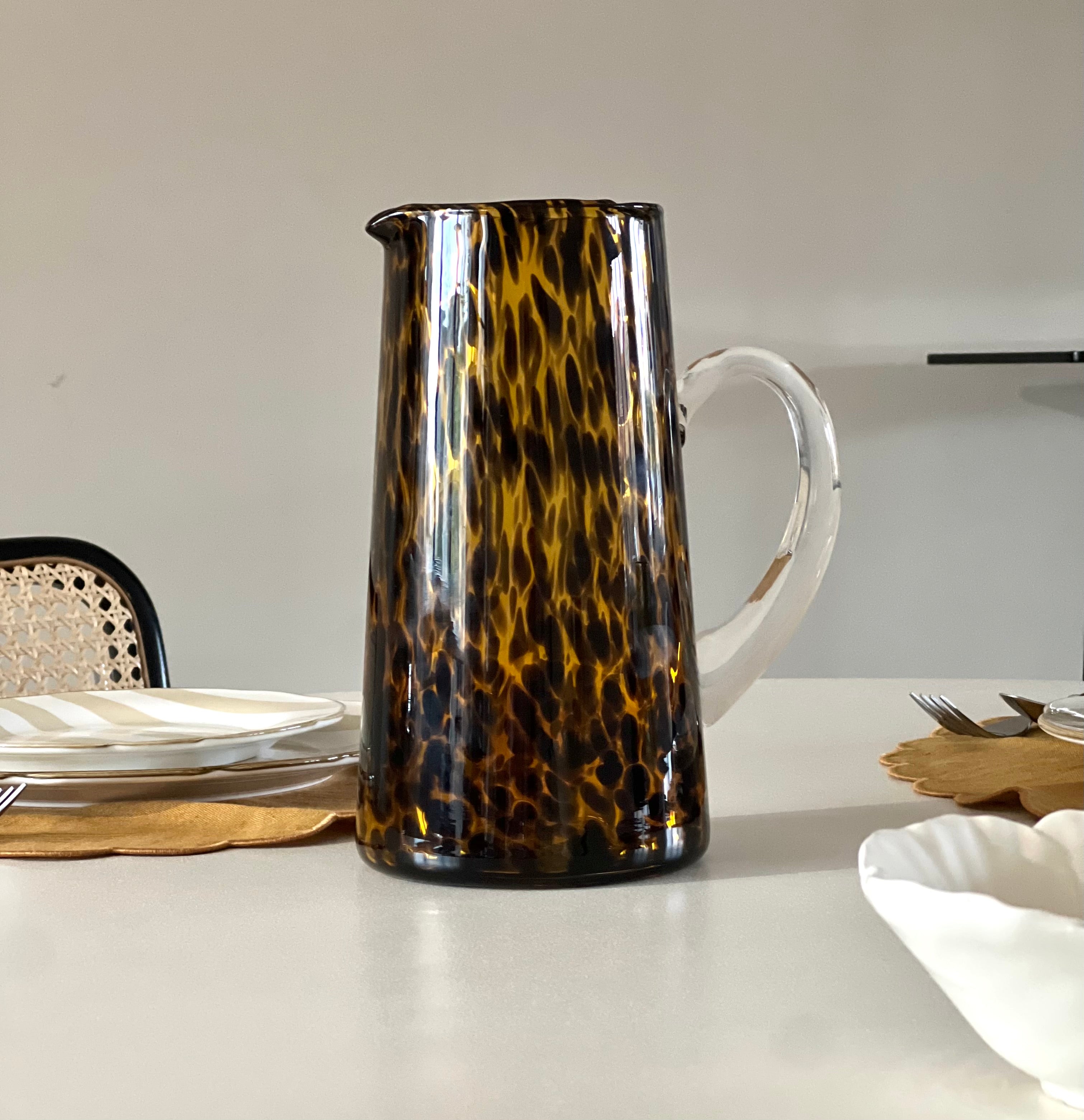 Carafe En Verre Moucheté Léopard