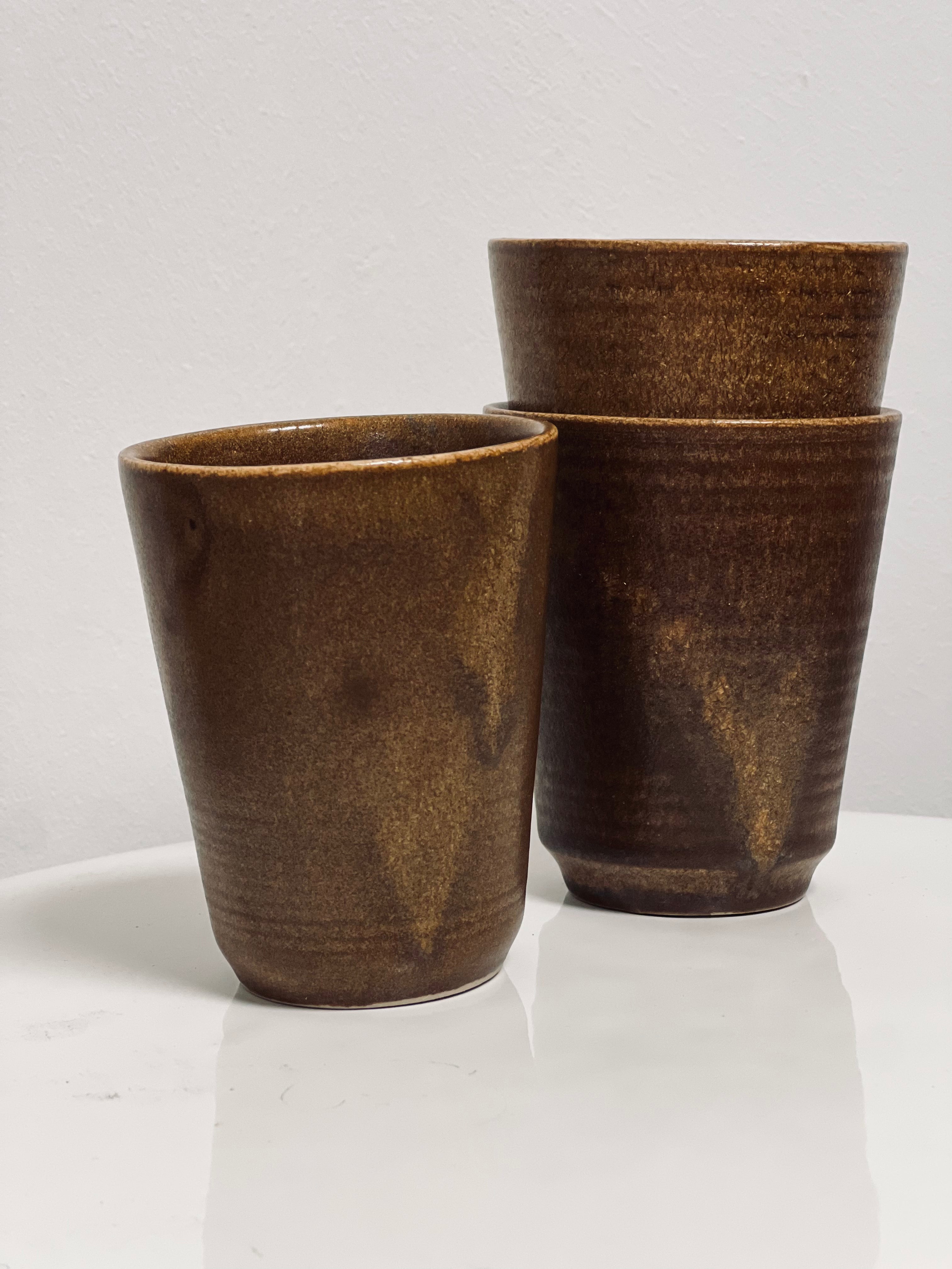 Set de 3 verres en grès