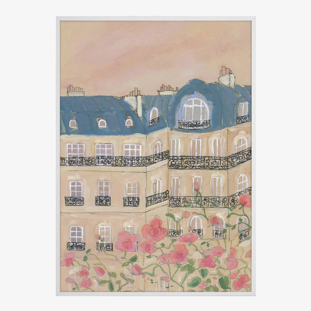 Affiche artistique — Bâtiments de Paris et Roses —