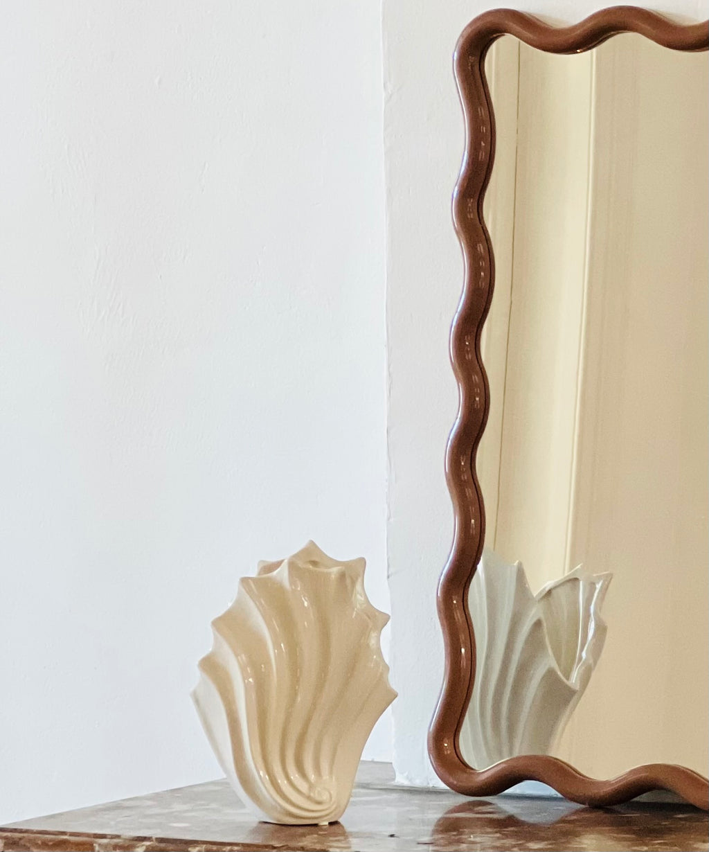 Vase coquillage blanc